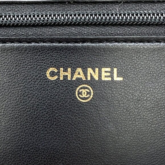 CHANEL Monaco Series Chain Wallet Lambskin Black AP3076 - Picture 8 of 14